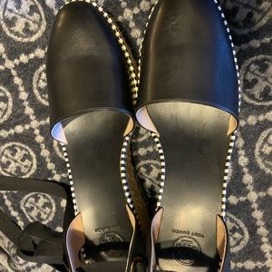 Tory Burch Black and White Espadrilles